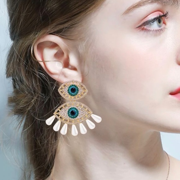 Evil Eye earrings - Picture 3 of 3